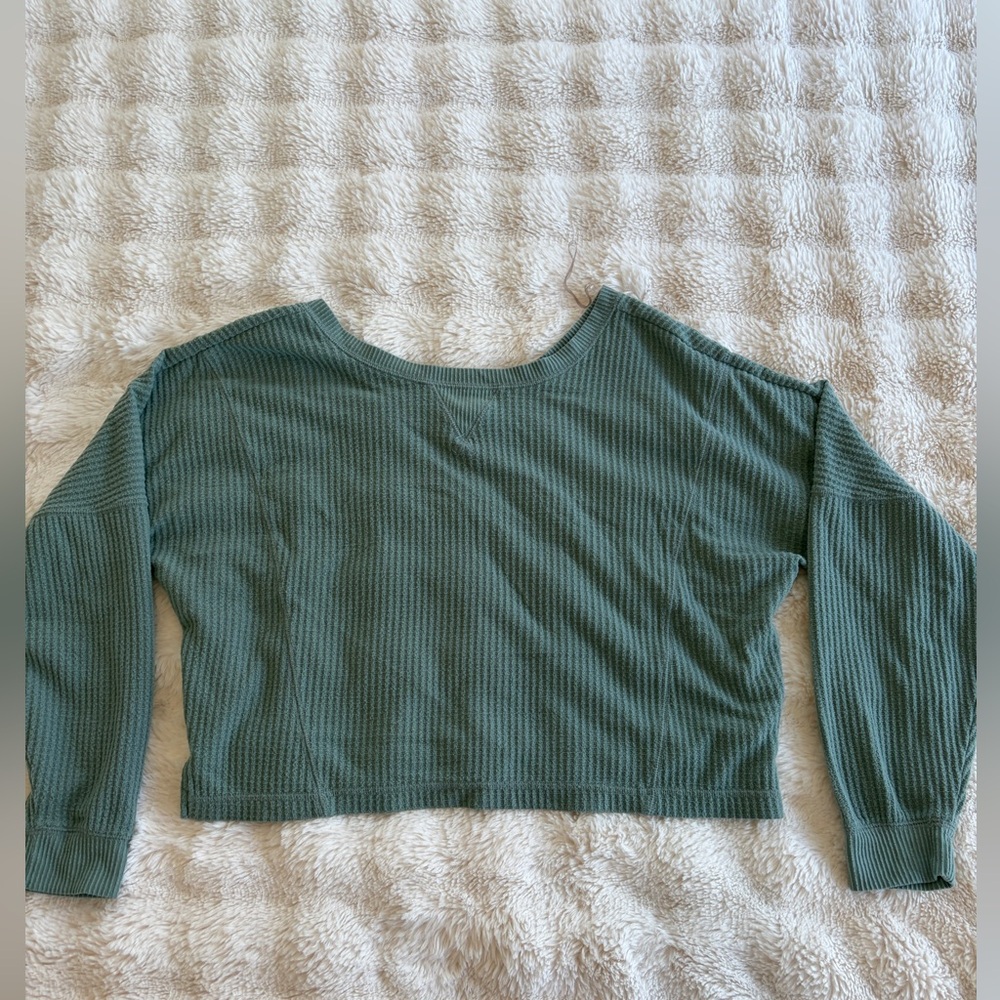 Aeropostale Green Cropped Sweater Size M
